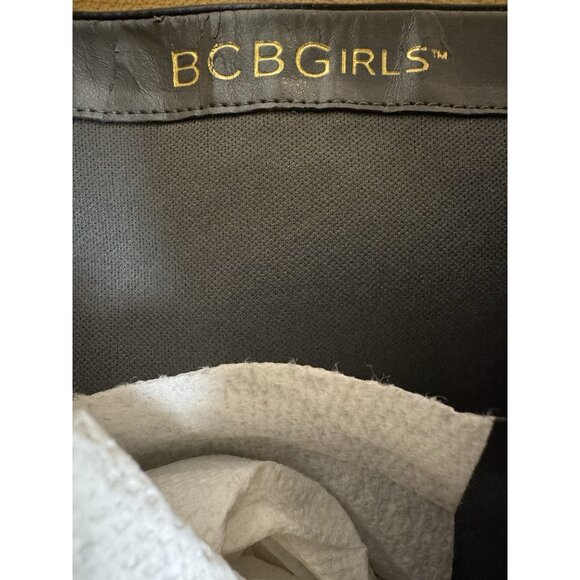 BCBGirls gray faux suede knee high boots patent look trim 7.5 NWOB - Picture 5 of 5